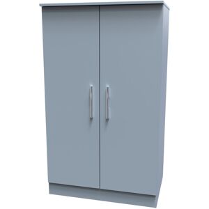 Welcome Furniture Fully Assembled Contrast 2 Door Wardrobe Denim Blue 74cm W X 53cm D
