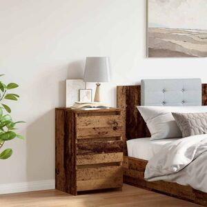 Borough Wharf Cowlic Bed Cabinet 40x35x62.5 cm Engineered Wood Brown 62.5cm H X 40cm W X 35cm D