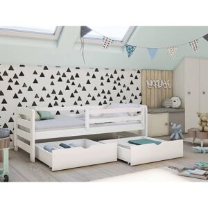 Arte-N Furniture Ltd Single (3') 2 Drawer Mate's & Captain's Bed and Mattress White Matte