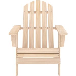 Highland Dunes Garden Adirondack Chair with Ottoman and Table Solid Fir Wood Pink Beige 89.5cm H X 69.5cm W X 86.5cm D