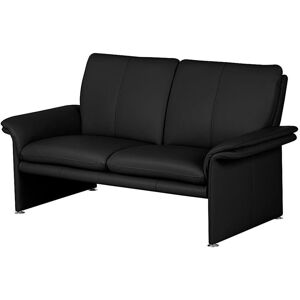 Ebern Designs Abby-Gayle Genuine Leather 2 Seater Loveseat Black 90cm H X 164cm W X 88cm D