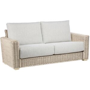 Highland Dunes Karina 3 Seater Conservatory Sofa Beige/Blue/Yellow/Natural Wash/Rattan/Wicker 94cm H X 200cm W X 96cm D