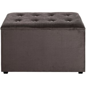 ClassicLiving Sheehan 65cm W Velvet Tufted Rectangle Footstool with Storage Anthracite 42cm H X 65cm W X 40cm D