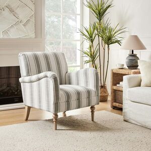 Blue Elephant Lila 75 Cm Wide Coastal Farmhouse Armchair Grey 86.4cm H X 75cm W X 86.4cm D