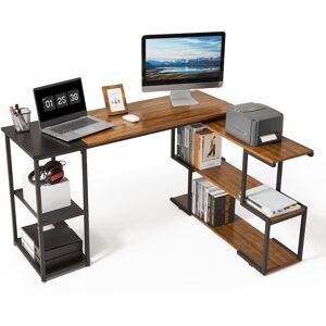 Borough Wharf Krimhilde 135.5Cm W L-Shaped Computer Desk Black 75.5cm H X 135.5cm W X 48cm D