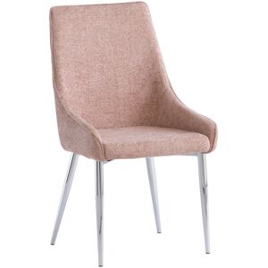 World Furniture Rhone dining chair in Graphite Flamingo/Chrome 93cm H X 51cm W X 59cm D