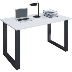 17 Stories "Lona" desk, U-shaped base White/Black 76cm H x 110cm W x 80cm D