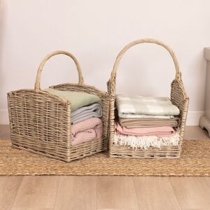 Beachcrest Home Karley Wicker Log Carrier Natural