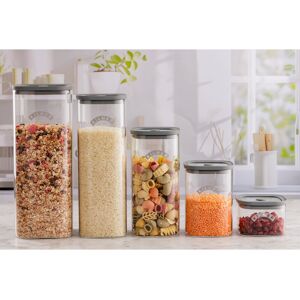 Kilner Fresh Storage Jar Pantry Set 1 x 0.5L, 1 x 1L, 1x 1.5L, 1 x 2L, 1x 3.5L Clear