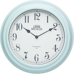 Living Nostalgia Vintage Blue Indoor Wall Clock