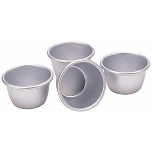 KitchenCraft Anodised Mini Pudding Moulds 7.5cm, Set of Four