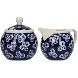 London Pottery Sugar and Creamer Set Small Daisies