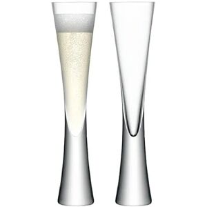 LSA Moya Champagne Flute 170ml Clear/Cut Set Of 2