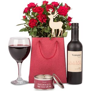 123 Flowers Festive Roses and Wine