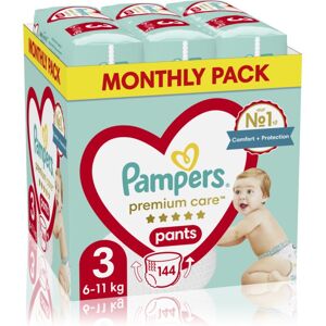Pampers Premium Care Pants Size 3 nappy covers 6-11 kg 144 pc