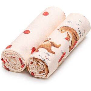 T-TOMI BIO Muslin Diapers cloth nappies Very Beary 65x65 cm 2 pc