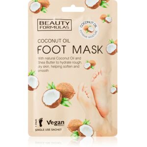 Beauty Formulas Coconut Oil moisturising and nourishing mask for legs 1 pc