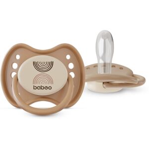 Baboo Soothers Silicone Symmetrical with Case dummy Au Naturale 0-6 m 2 pc