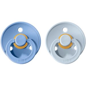 BIBS Colour Natural Rubber Size 2: 6+ months dummy Sky Blue / Baby Blue 2 pc