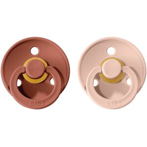 BIBS Colour Natural Rubber Size 2: 6+ months dummy Woodchuck / Blush 2 pc