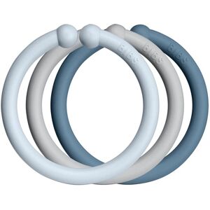 BIBS Loops hanging rings Baby Blue / Cloud / Petrol 12 pc