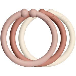 BIBS Loops hanging rings Blush / Woodchuck / Ivory 12 pc
