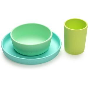 Melii Feeding Set dinnerware set Mint, Blue, Lime