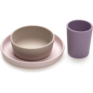Melii Feeding Set dinnerware set Pink, Purple, Grey 3 pc