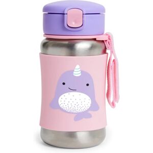 Skip Hop Zoo Straw Bottle stainless steel water bottle with straw Narval 12 m+ 350 ml