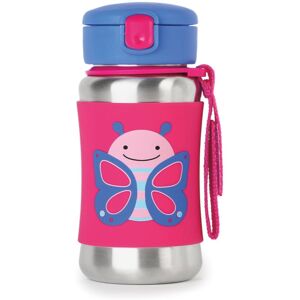 Skip Hop Zoo Straw Bottle stainless steel water bottle with straw Butterfly 12 m+ 350 ml
