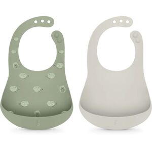 Suavinex Colour Essence Soft & Flexible Bib baby bib 4 m+ Jungle Green 2 pc