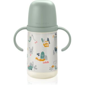 Suavinex Walk Second children’s bottle with handles 6 m+ Green 270 ml