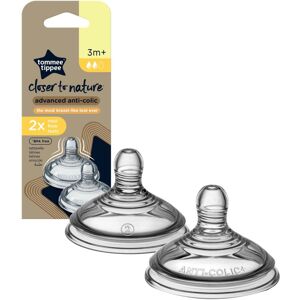 Tommee Tippee Closer To Nature Advanced Anti-colic Teat baby bottle teat Medium Flow 3m+ 2 pc