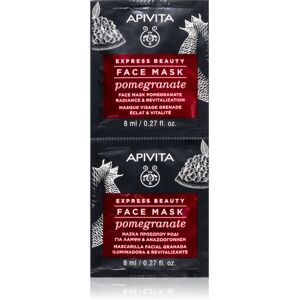 Apivita Express Beauty Revitalizing Face Mask Pomegranate revitalising and brightening mask 2x8 ml