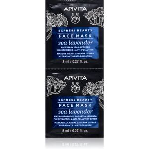 Apivita Express Beauty Moisturizing Face Mask Sea Lavender face mask with moisturising effect 2x8 ml