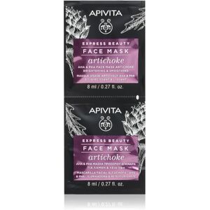 Apivita Express Beauty Brightening Face Mask Artichoke intense hydrating mask With AHAs 2x8 ml