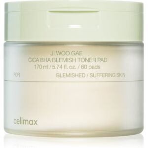 celimax Ji Woo Gae Cica BHA Blemish Toner Pad exfoliating pads for sensitive acne-prone skin 60 pc