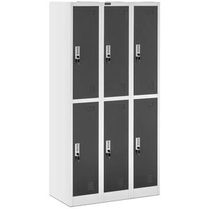 Fromm & Starck Metal Storage Locker - 6 lockers - grey STAR_MCAB_15