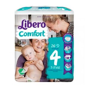 Libero Comfort 4 Diaper 7-11Kg Pack 8 x26