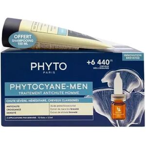 Phyto Phytocyane-Men Pack Ampoules x12 Units + Shampoo 100ml