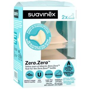 Suavinex Zerozero Colic Silicone Teat One Size x2