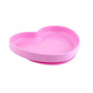 Chicco Take Eat Easy Silicone Heart Plate Pink 9M+