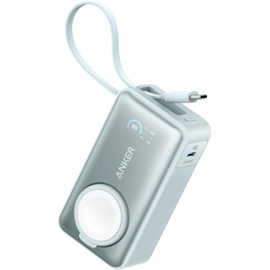 Anker MagGo Power Bank (10K, 35W, For Apple Watch) Shell White