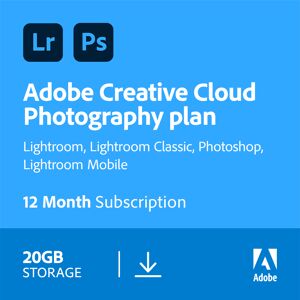 Adobe Photography Plan Creative Cloud (Photoshop CC + Lightroom CC) 1 User 1Year 20GB cloudstorage