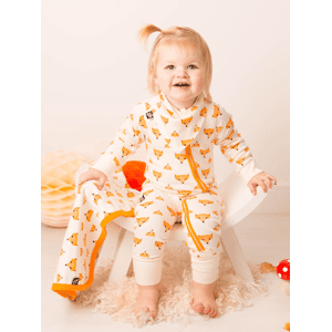 Outlet Blade & Rose Fox Blanket 75cm x 75cm Cotton Blanket For Babies & Toddlers Cream/Orange One Size