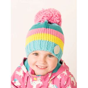 Blade & Rose Pastel-Striped Bobble Hat