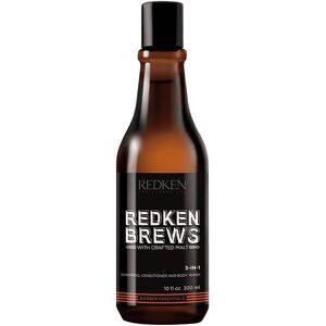Redken Brews 3-In Shampoo, Conditioner and Body Wash 300mL