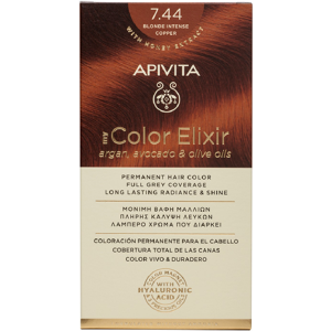 Apivita My Color Elixir Permanent Hair Color 1 un. 7.44 Coppery Intense Blond