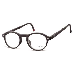 Montana Eyewear Folding Reading Glasses Unisex Black 1 un. +1.00