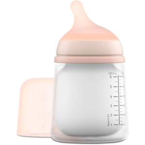 Suavinéx Zero Zero Baby Bottle Anti-Colic with Silicone Teat 180mL Fair S: Slow Flow